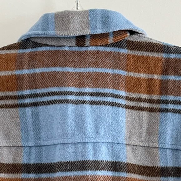 For the REPUBLIC Women's Cropped Plaid Thick Flannel Jacket Shacket Size M New - Picture 8 of 15